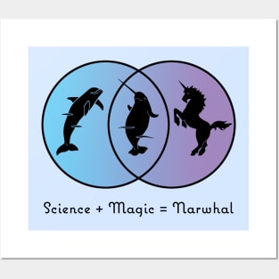 Science + Magic = Narwhal Posters and Art